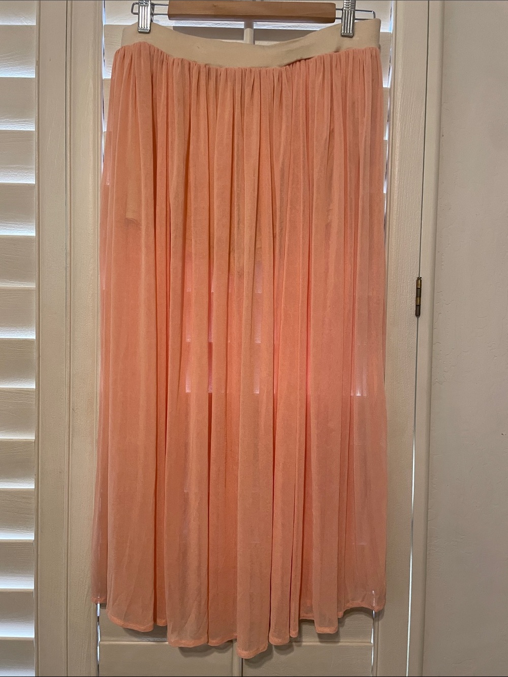 Blaque Label Peach Chiffon Maxi Skirt